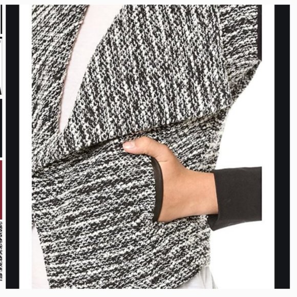 Alice + Olivia Burma Leather Drape Jacket S nwot - Picture 6 of 15